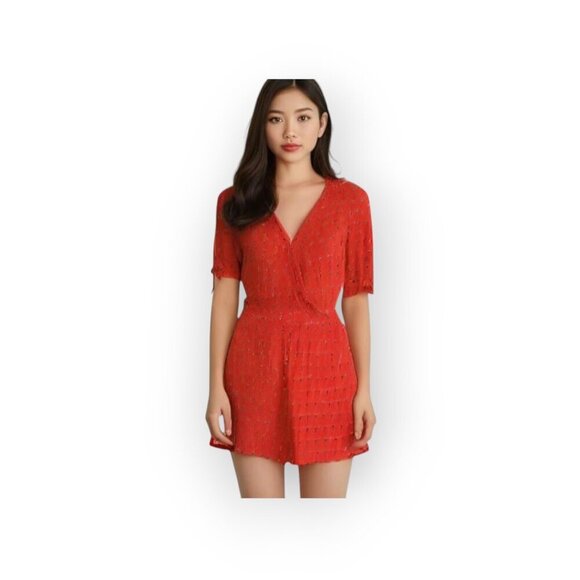 Red Floral Tie-Sleeve Dress Size 2 by Faithfull The Brand - Picture 8 of 8